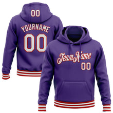 Загрузить изображение в средство просмотра галереи, Custom Stitched Purple White-Red Sports Pullover Sweatshirt Hoodie
