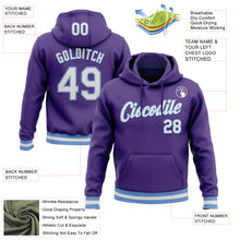 Загрузить изображение в средство просмотра галереи, Custom Stitched Purple White-Light Blue Sports Pullover Sweatshirt Hoodie
