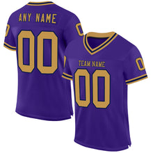 Charger l&#39;image dans la galerie, Custom Purple Old Gold-Navy Mesh Authentic Throwback Football Jersey
