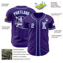 Загрузить изображение в средство просмотра галереи, Custom Purple Light Blue-White Authentic Baseball Jersey
