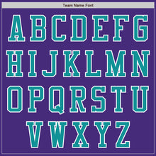 Load image into Gallery viewer, Custom Purple Teal-White Authentic Baseball Jersey
