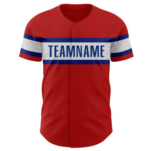 Charger l&#39;image dans la galerie, Custom Red Black-Royal Authentic Baseball Jersey
