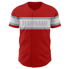 Загрузить изображение в средство просмотра галереи, Custom Red White-Gray Authentic Baseball Jersey
