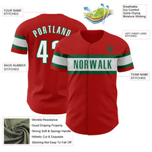 Load image into Gallery viewer, Custom Red White-Kelly Green Authentic Baseball Jersey
