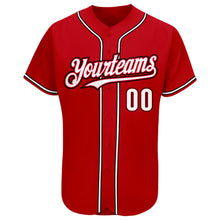 Charger l&#39;image dans la galerie, Custom Red White-Black Authentic Baseball Jersey
