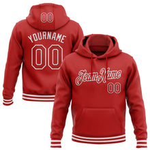 Загрузить изображение в средство просмотра галереи, Custom Stitched Red White Sports Pullover Sweatshirt Hoodie
