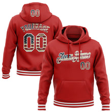 Загрузить изображение в средство просмотра галереи, Custom Stitched Red Vintage USA Flag-White Sports Pullover Sweatshirt Hoodie
