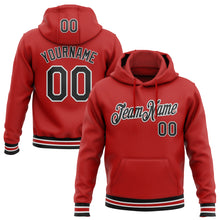 Загрузить изображение в средство просмотра галереи, Custom Stitched Red Black-White Sports Pullover Sweatshirt Hoodie
