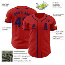 Load image into Gallery viewer, Custom Red Navy Authentic Baseball Jersey
