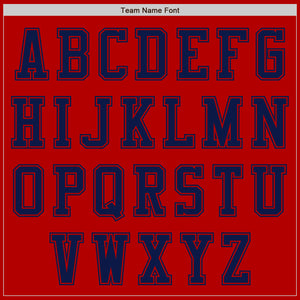 Custom Red Navy Authentic Baseball Jersey