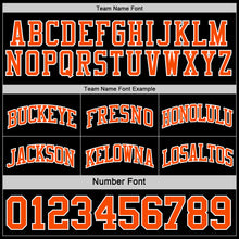 Load image into Gallery viewer, Custom Reversible Black Orange-White Double Side Authentic Basketball Jersey
