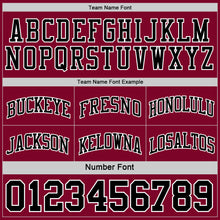 Load image into Gallery viewer, Custom Reversible Black Maroon-White Double Side Authentic Basketball Jersey
