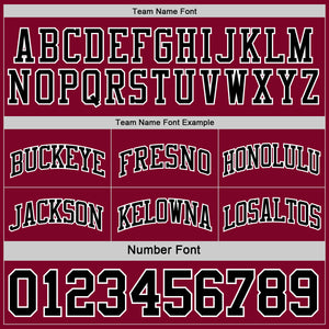 Custom Reversible Black Maroon-White Double Side Authentic Basketball Jersey