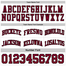 Load image into Gallery viewer, Custom Reversible Black Maroon-White Double Side Authentic Basketball Jersey
