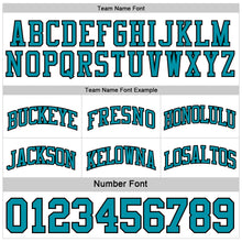 Load image into Gallery viewer, Custom Reversible Black White-Teal Double Side Authentic Basketball Jersey
