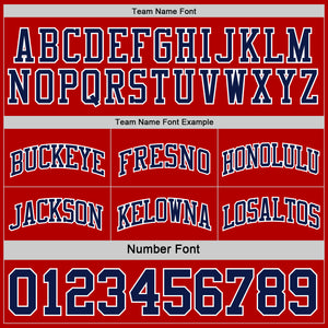 Custom Red Navy-White Reversible Double Side Basketball Jersey