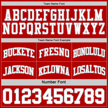 Load image into Gallery viewer, Custom Red White-Gray Reversible Double Side Basketball Jersey
