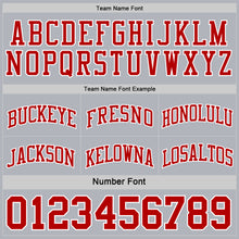 Load image into Gallery viewer, Custom Red White-Gray Reversible Double Side Basketball Jersey
