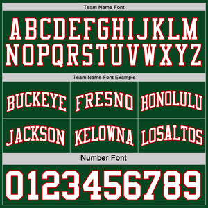 Custom Red White-Green Reversible Double Side Basketball Jersey