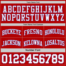 Load image into Gallery viewer, Custom Red White-Purple Reversible Double Side Basketball Jersey
