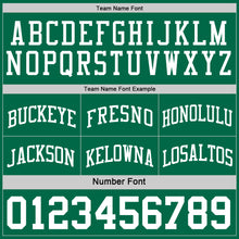 Load image into Gallery viewer, Custom Reversible Kelly Green White Double Side Basketball Jersey
