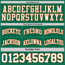 Load image into Gallery viewer, Custom Reversible Kelly Green White-Orange Double Side Basketball Jersey
