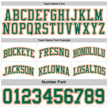 Load image into Gallery viewer, Custom Reversible Kelly Green White-Orange Double Side Basketball Jersey
