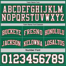 Load image into Gallery viewer, Custom Reversible Kelly Green White-Red Double Side Basketball Jersey
