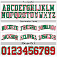 Load image into Gallery viewer, Custom Reversible Kelly Green White-Red Double Side Basketball Jersey
