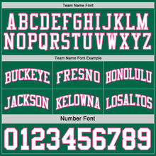 Load image into Gallery viewer, Custom Reversible Kelly Green White-Pink Double Side Basketball Jersey
