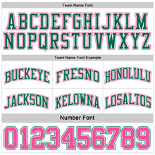 Load image into Gallery viewer, Custom Reversible Kelly Green White-Pink Double Side Basketball Jersey
