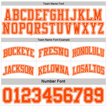 Load image into Gallery viewer, Custom Reversible Orange White Double Side Basketball Jersey
