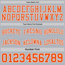 Load image into Gallery viewer, Custom Reversible Orange White-Gray Double Side Basketball Jersey
