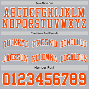 Custom Reversible Orange White-Gray Double Side Basketball Jersey