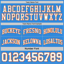 Load image into Gallery viewer, Custom Reversible Orange White-Powder Blue Double Side Basketball Jersey
