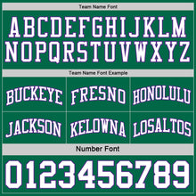 Load image into Gallery viewer, Custom Reversible Kelly Green White-Purple Double Side Basketball Jersey
