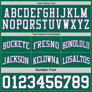 Custom Reversible Kelly Green White-Purple Double Side Basketball Jersey