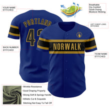 Charger l&#39;image dans la galerie, Custom Royal Black-Old Gold Authentic Baseball Jersey
