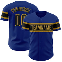 Charger l&#39;image dans la galerie, Custom Royal Black-Old Gold Authentic Baseball Jersey
