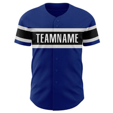 Загрузить изображение в средство просмотра галереи, Custom Royal Black-White Authentic Baseball Jersey
