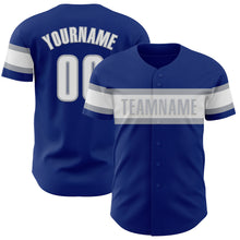 Загрузить изображение в средство просмотра галереи, Custom Royal White-Gray Authentic Baseball Jersey
