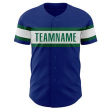 Загрузить изображение в средство просмотра галереи, Custom Royal White-Kelly Green Authentic Baseball Jersey
