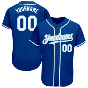 Custom Royal White-Light Blue Authentic Baseball Jersey