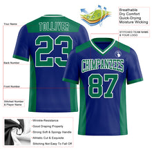 Charger l&#39;image dans la galerie, Custom Royal Kelly Green-White Mesh Authentic Football Jersey
