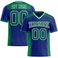 Charger l&#39;image dans la galerie, Custom Royal Kelly Green-White Mesh Authentic Football Jersey
