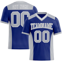 Charger l&#39;image dans la galerie, Custom Royal Gray-White Mesh Authentic Football Jersey
