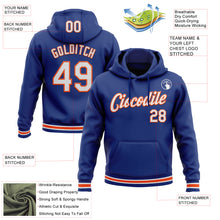 Загрузить изображение в средство просмотра галереи, Custom Stitched Royal White-Orange Sports Pullover Sweatshirt Hoodie
