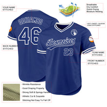 Charger l&#39;image dans la galerie, Custom Royal White Authentic Throwback Baseball Jersey
