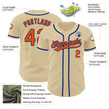 Charger l&#39;image dans la galerie, Custom Sand Orange-Royal Authentic Baseball Jersey
