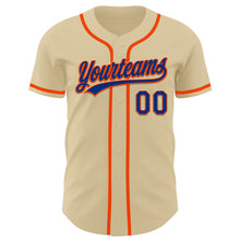 Load image into Gallery viewer, Custom Sand Royal-Orange Authentic Baseball Jersey
